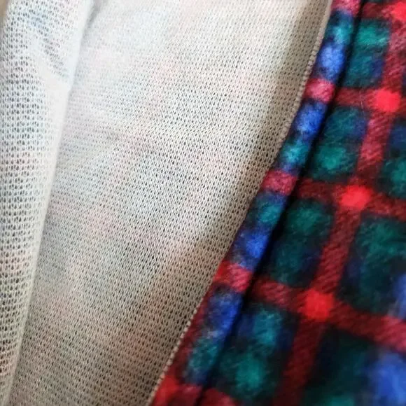 🧸 Vintage Carter’s 90s Fleece Pajamas – 4T Plaid Footed Sleepwear w/ Teddy Bear - Picture 7 of 10